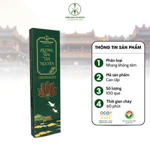 Hương Đạo Bài - Hộp 100 thanh bài cao cấp, thưởng thức mùi thơm từ rễ hương bài thiên nhiên